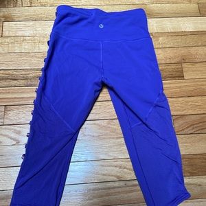 Lululemon purple cropped reflective leggings